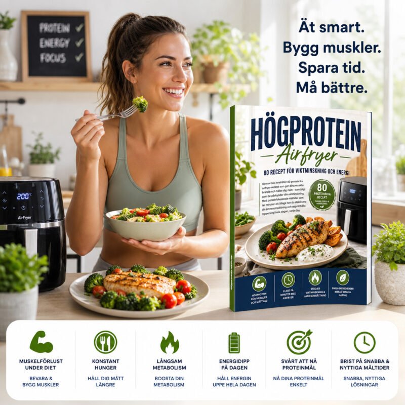 Högprotein Airfryer : 80 Recept för Viktminskning och Energi
